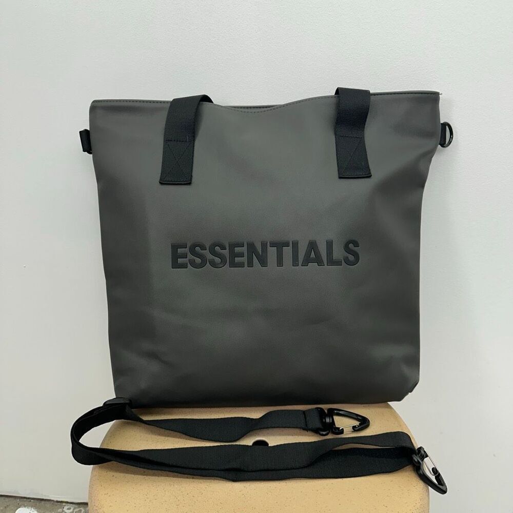 Fear of God Essentials Charcoal Grey Convertible Shoulder Tote Bag - Picture 4 of 16